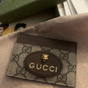Brand new authentic Gucci card holder .